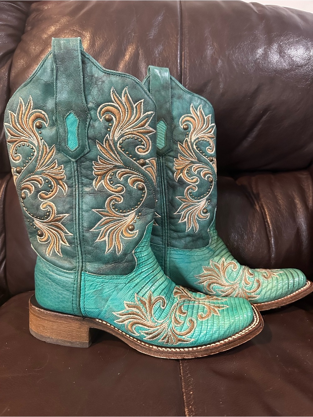 Corral cowboy boots lizard exotic